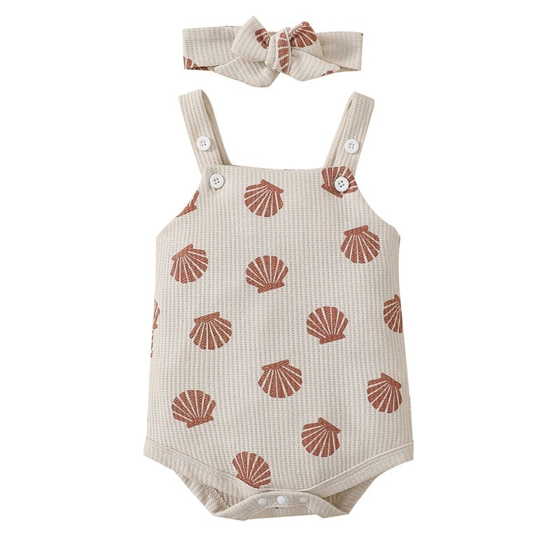 Floral, Rainbow, or Shell Print Baby Girl Bodysuit childrensterritory