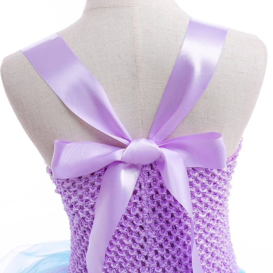 Girls Mermaid Style Tutu Princess Birthday/Halloween Party Dresses childrensterritory