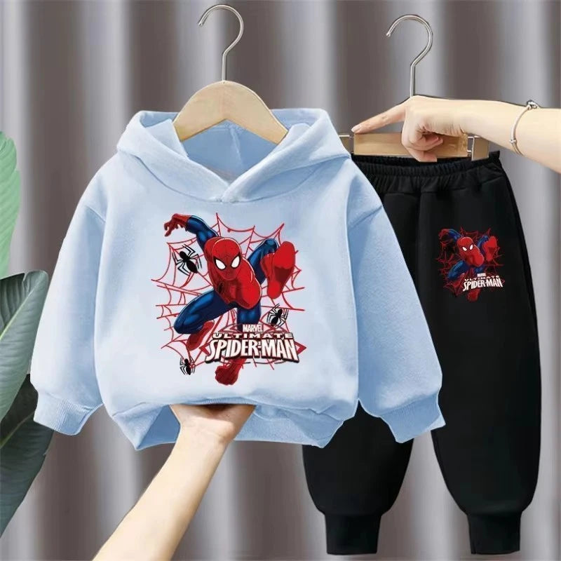 Cartoon Design Hoodies and Soft Pants Warm Outfits for Kids