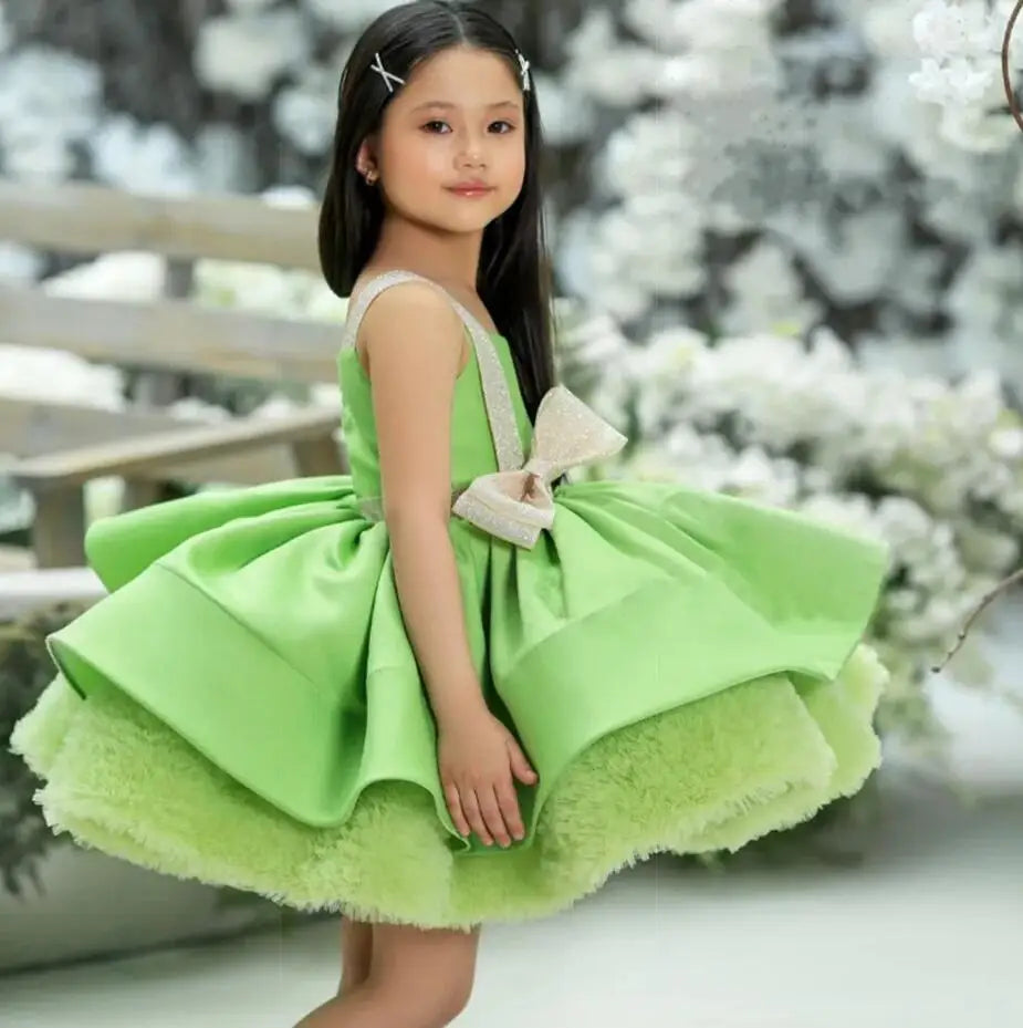 Girls Tiered Skirt/Gowns Tutu Outfit First Communion Dresses childrensterritory