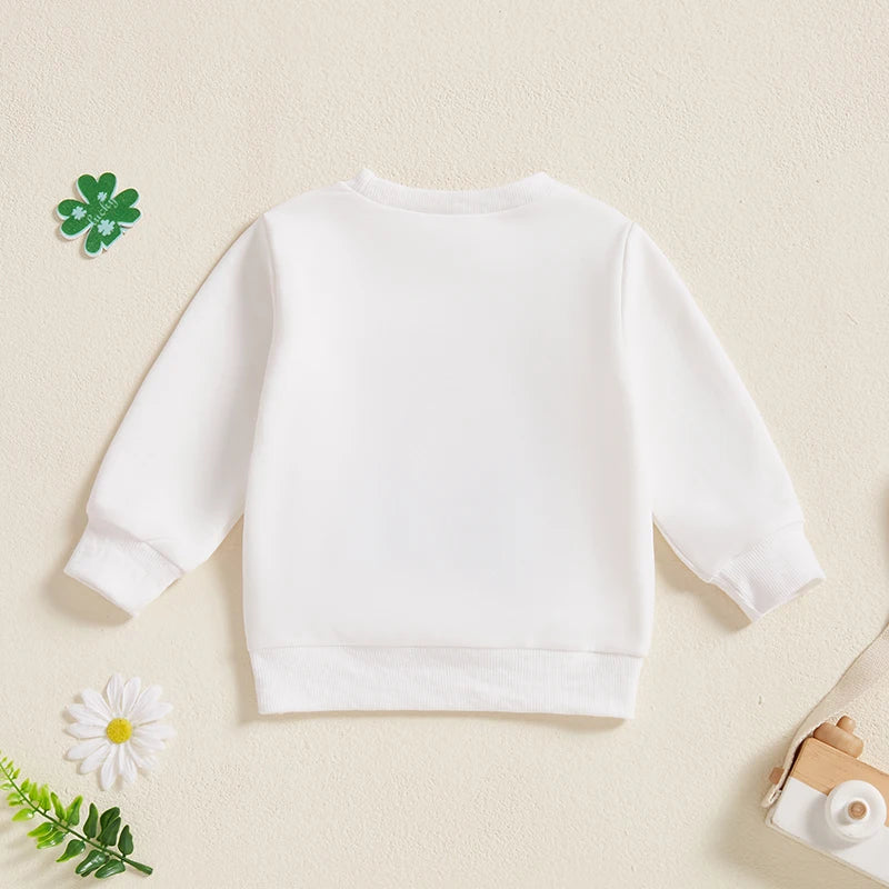 Casual Embroidered Irish Sweatshirt for Little Girls childrensterritory
