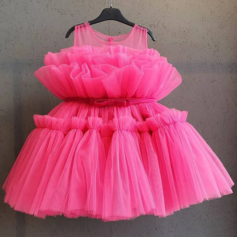 Baby/Toddler Girls Elegant Sleeveless Tulle Formal Dresses childrensterritory