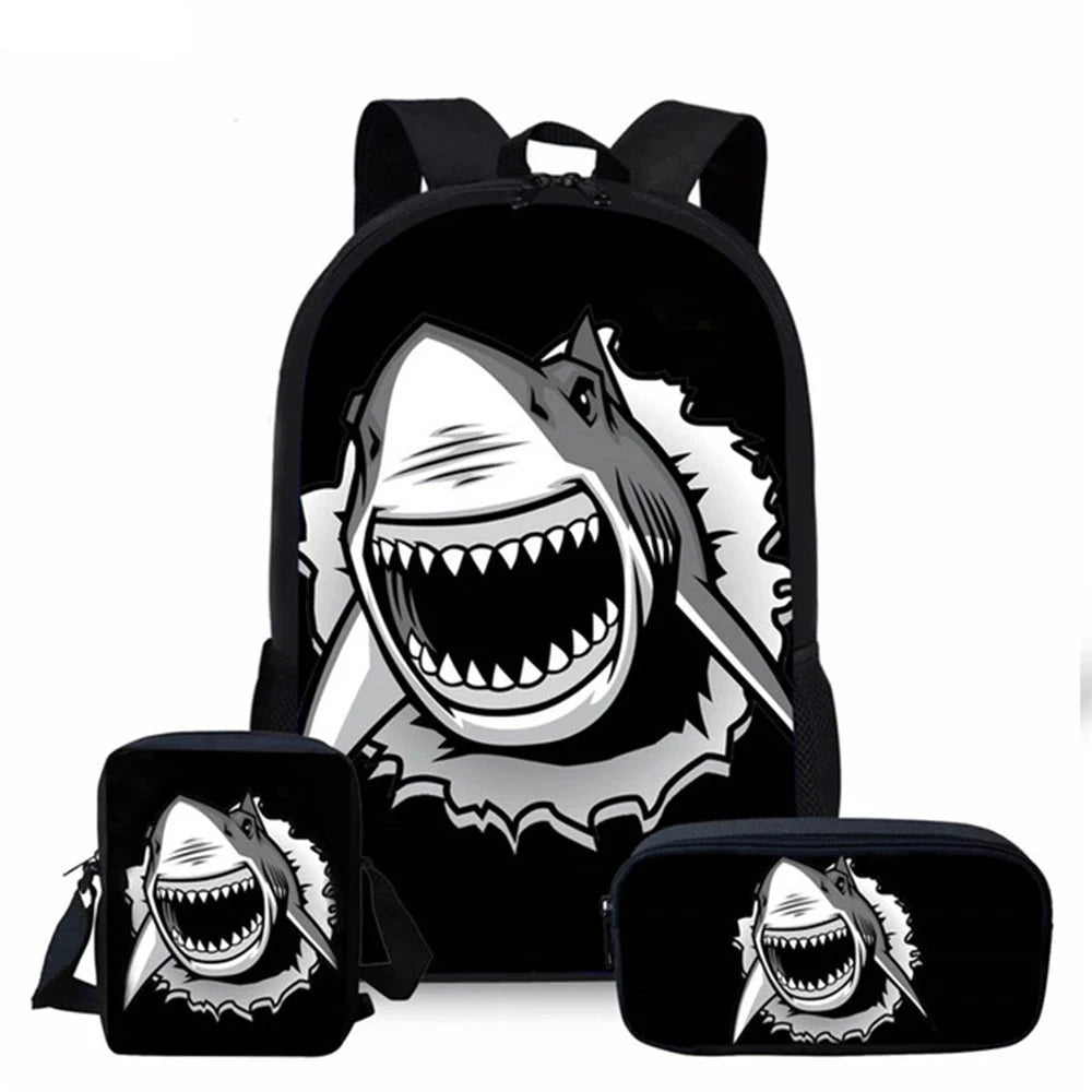 3D Soccer Foot Ball Print 3pcs/Set Kids School Bags Backpack