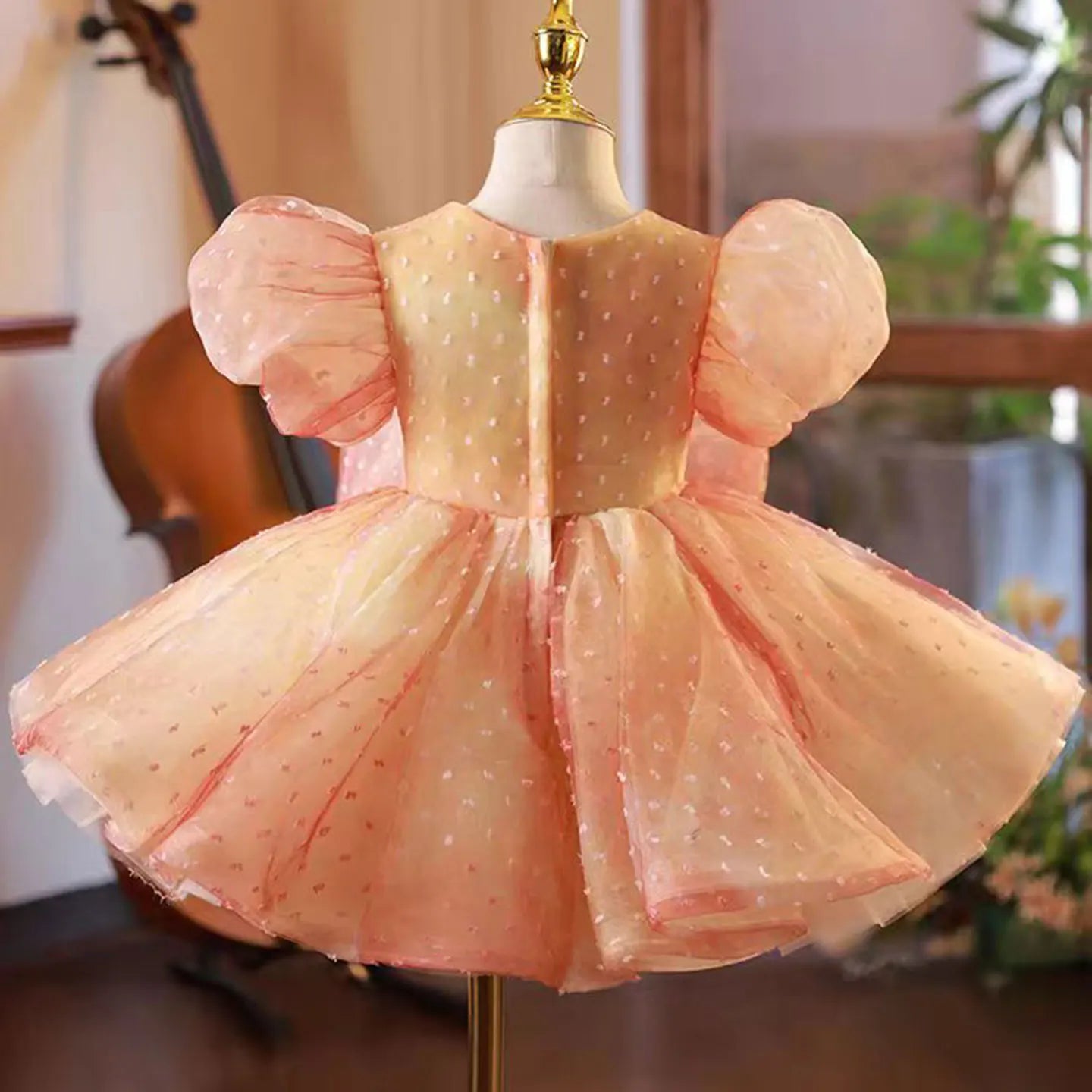 Elegant Bow Design Little Girls Princess Party Dress childrensterritory