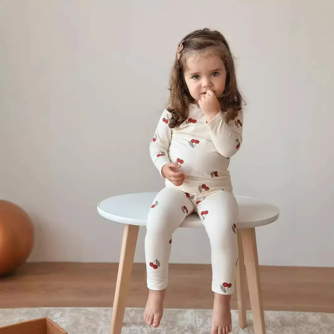 Toddlers 2pcs Casual Homewear Printed Pajama Set childrensterritory
