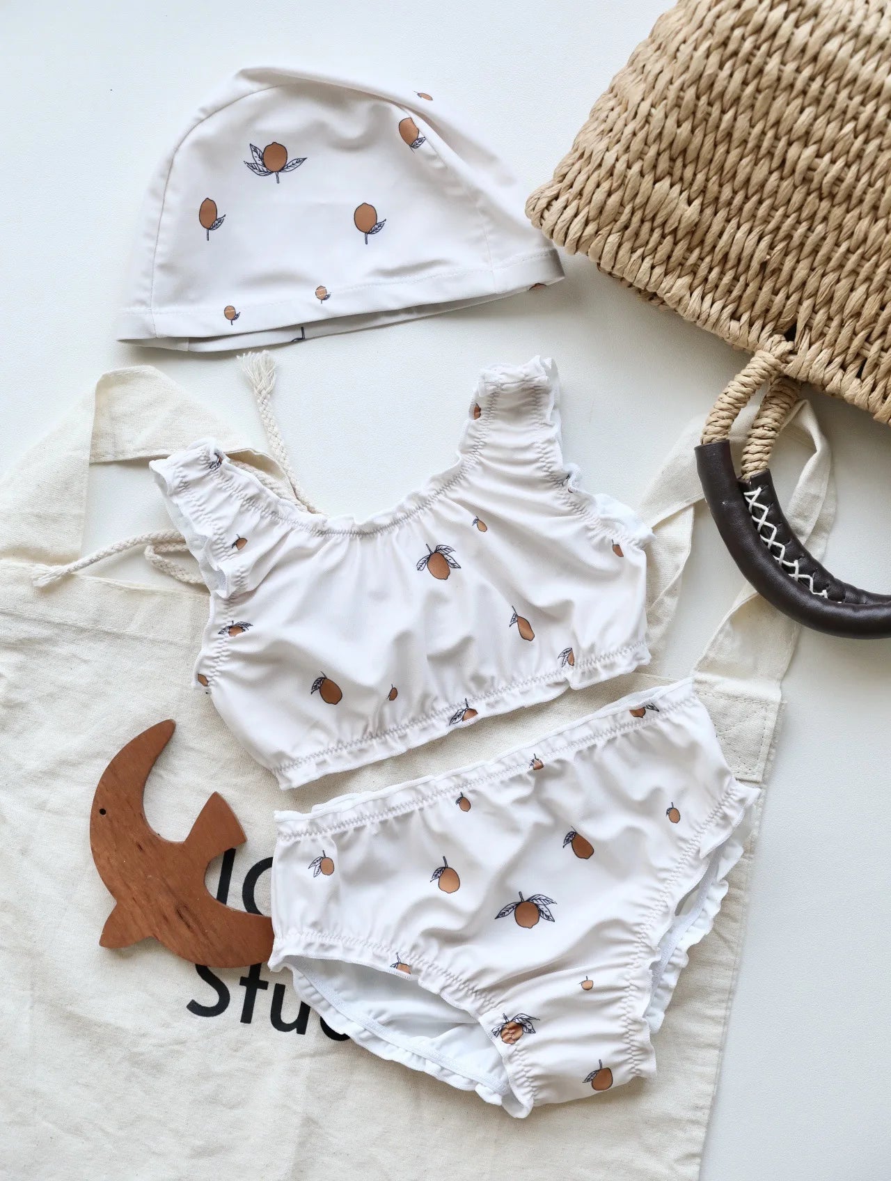 Baby Girl Stripe / Solid Color / Print Pattern Swimwear