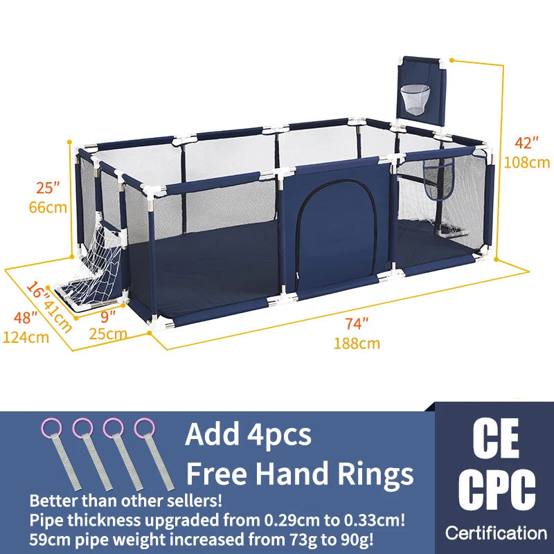 Indoor Ball Pit Baby Playpen with Safety Fence childrensterritory