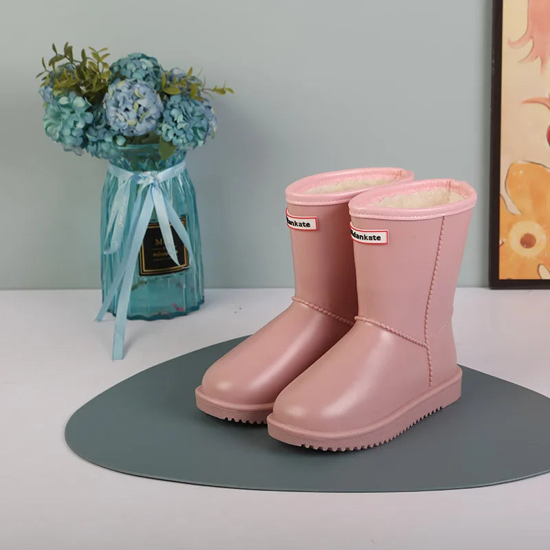 Kids Waterproof Winter Rain/Snow Boots with Fleece Inside childrensterritory