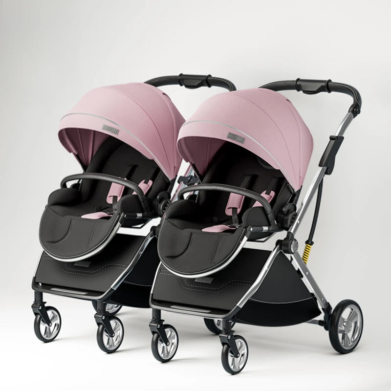 Luxury High-View Detachable Twin Baby Stroller childrensterritory