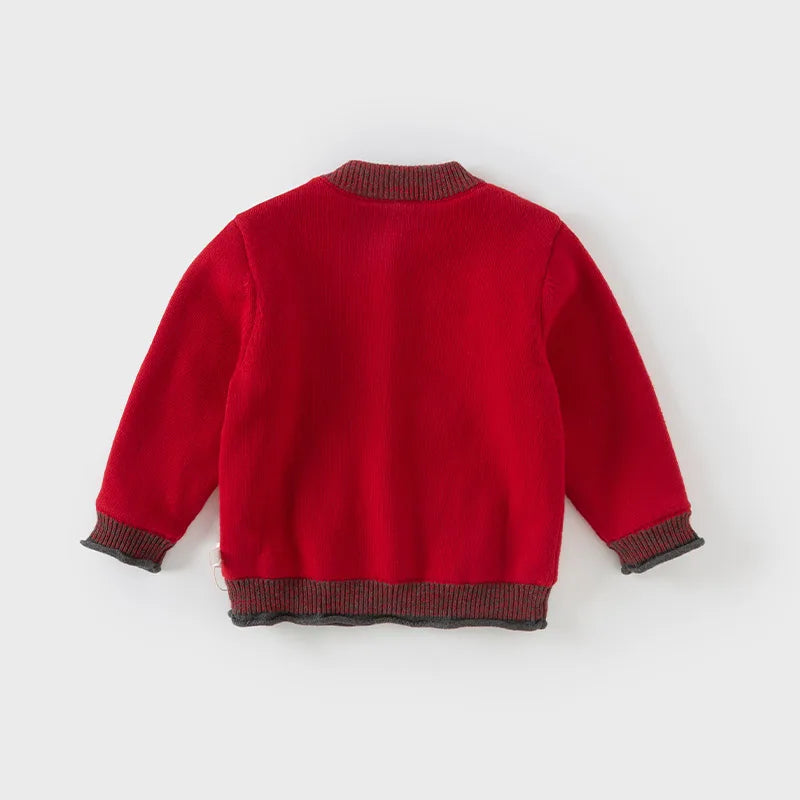 Casual O Neck Warm Knitted Toddler Sweater for Christmas childrensterritory