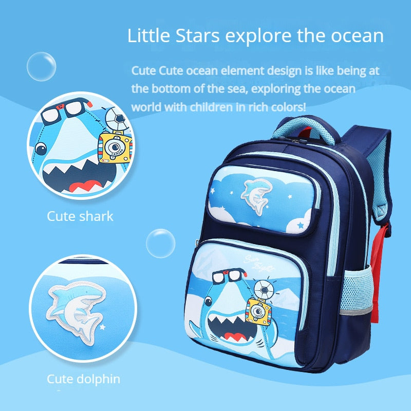 Waterproof Large Capacity Kids School Backpack With Pencil Case childrensterritory