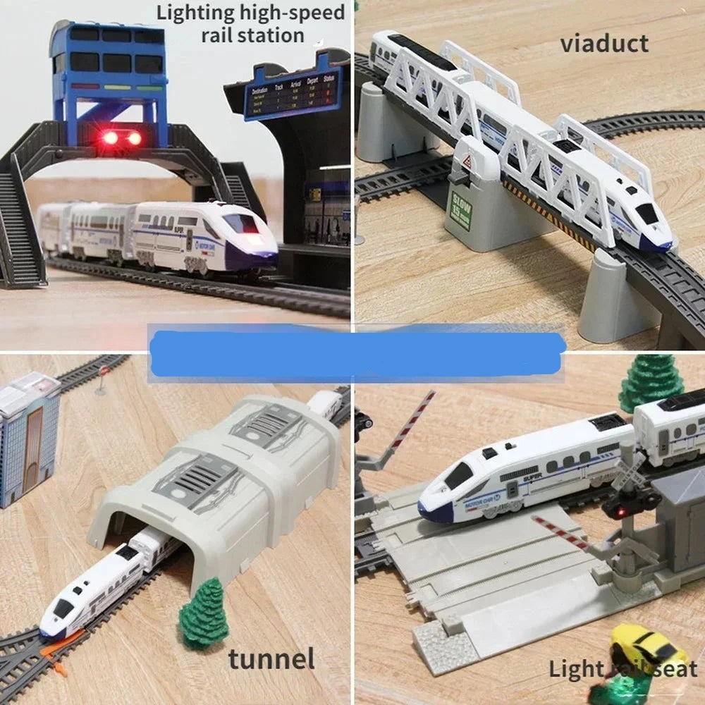 High-Speed Electric Train Model Assembly DIY Set for Kids childrensterritory