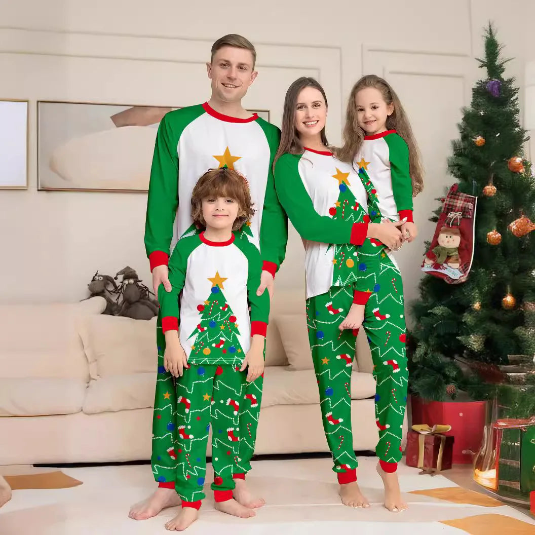 Long Sleeves Christmas Print Family Matching Clothing Set