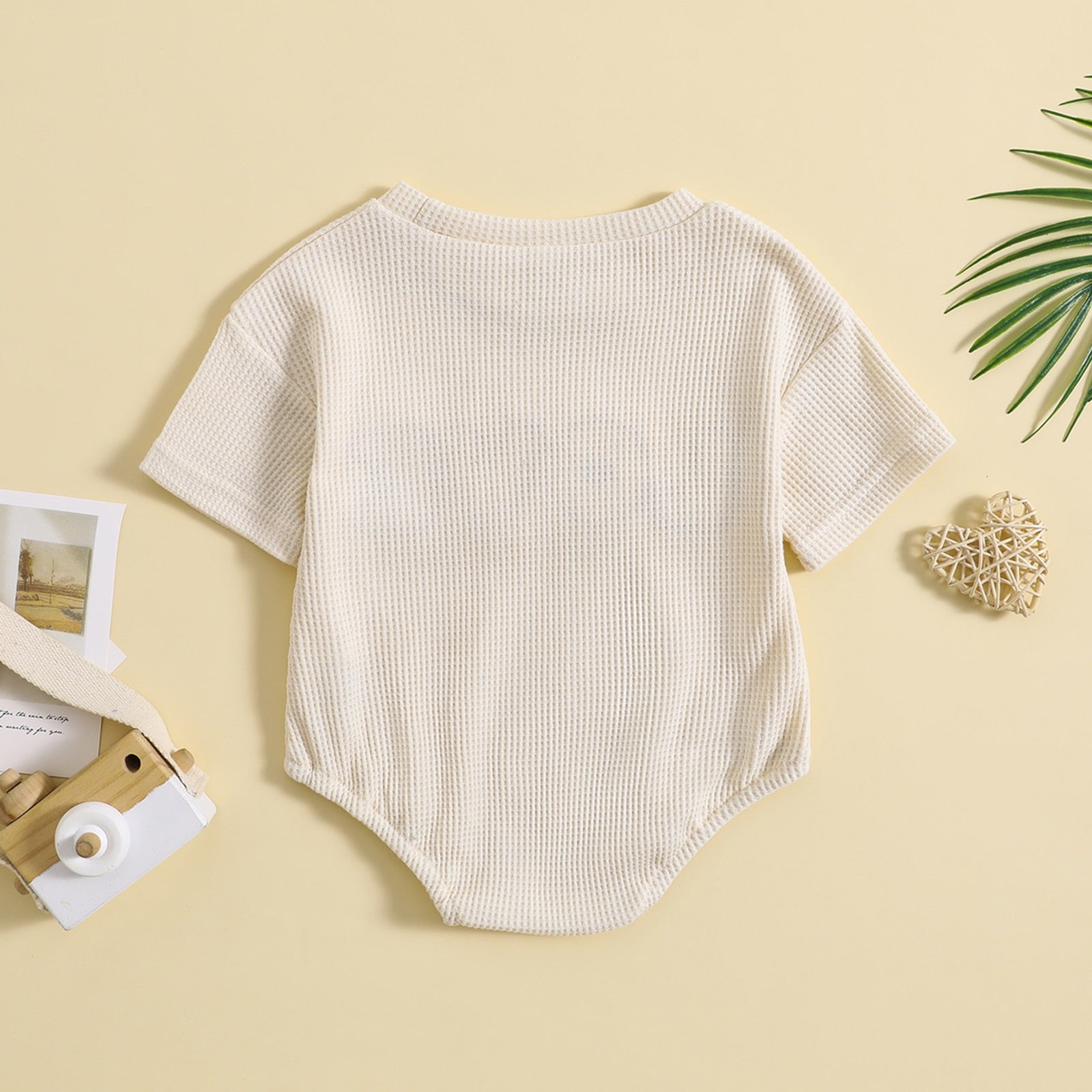 Love Embroidery Baby Unisex Summer Bodysuit childrensterritory