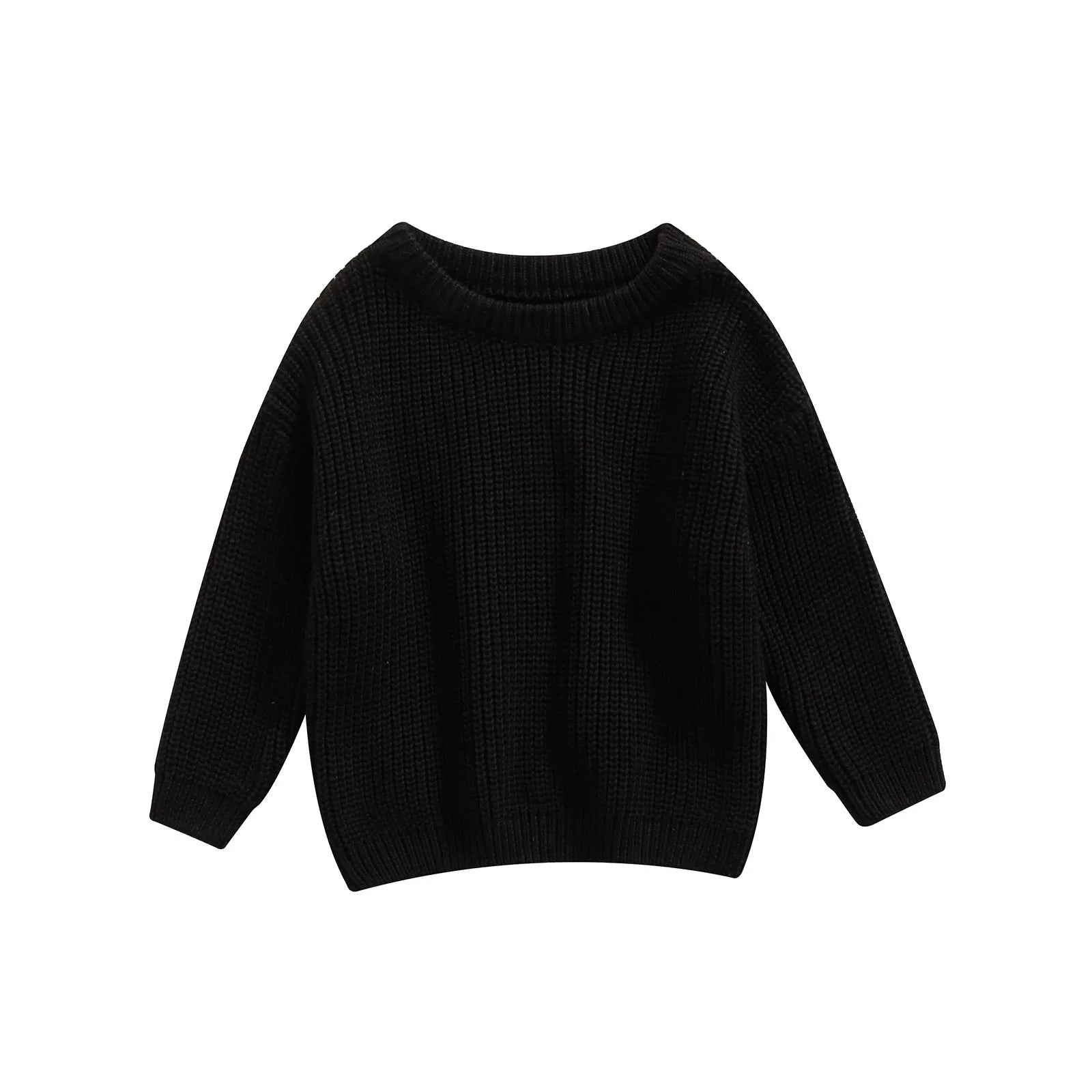 Baby Boys Girls Solid Color Long Sleeve Knit Sweaters childrensterritory