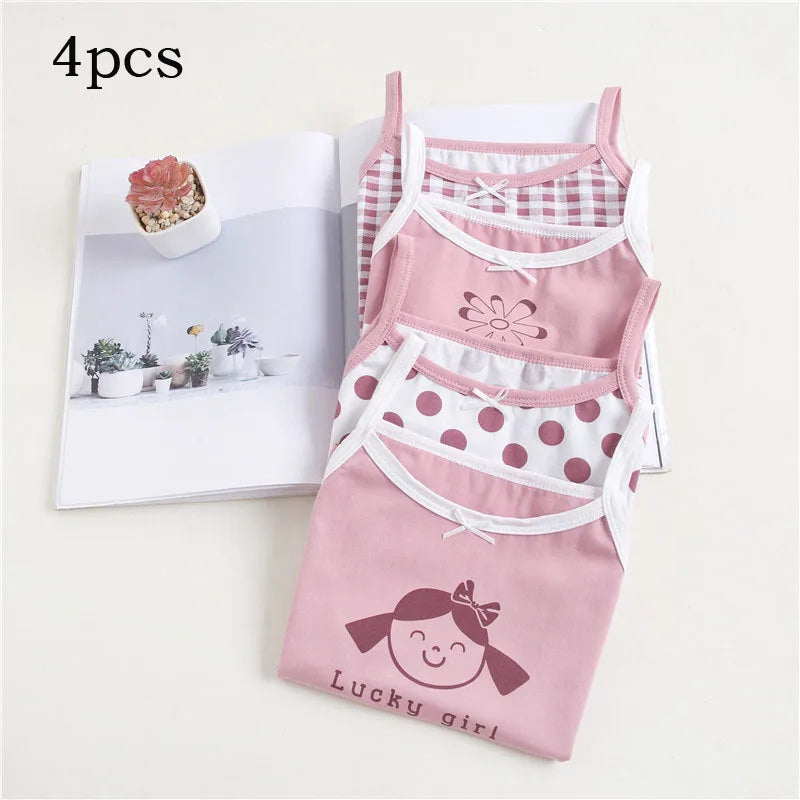 4pcs/lot Printed Summer Tank Tops For Teen Girls childrensterritory