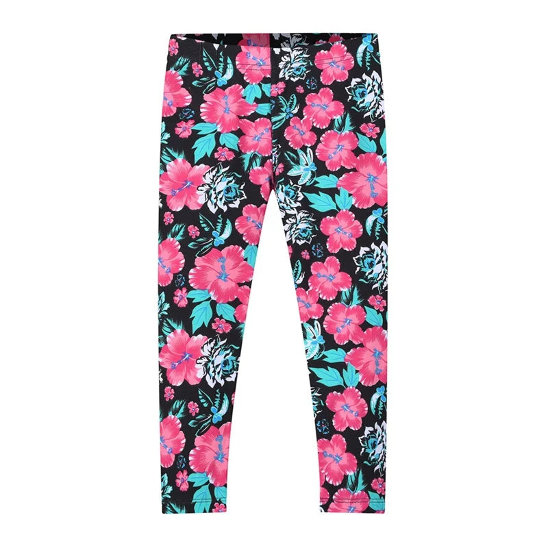 Kids Girls Cartoon Pattern Casual Leggings For 2-8 Years childrensterritory