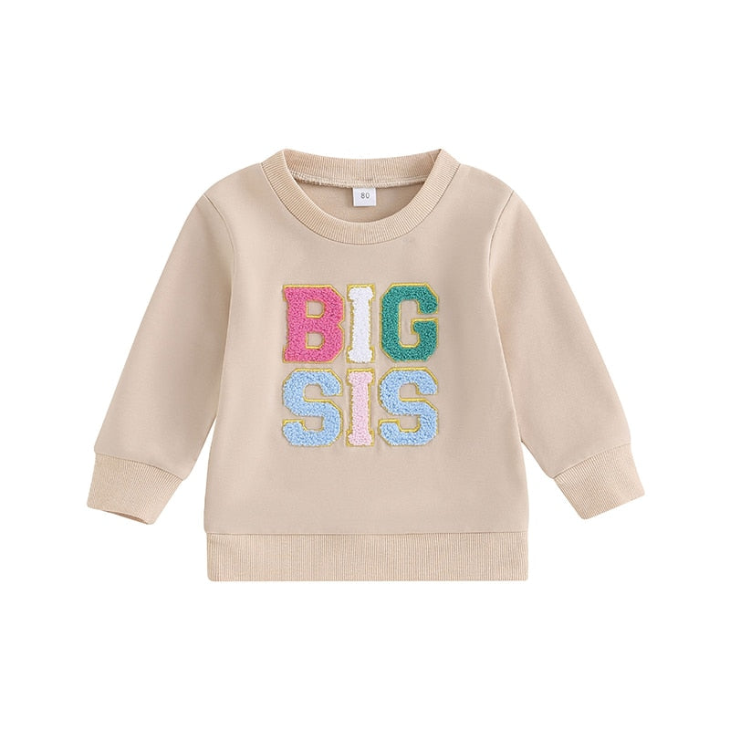 Toddler Girl Letter Print Long Sleeves Pullover Top childrensterritory