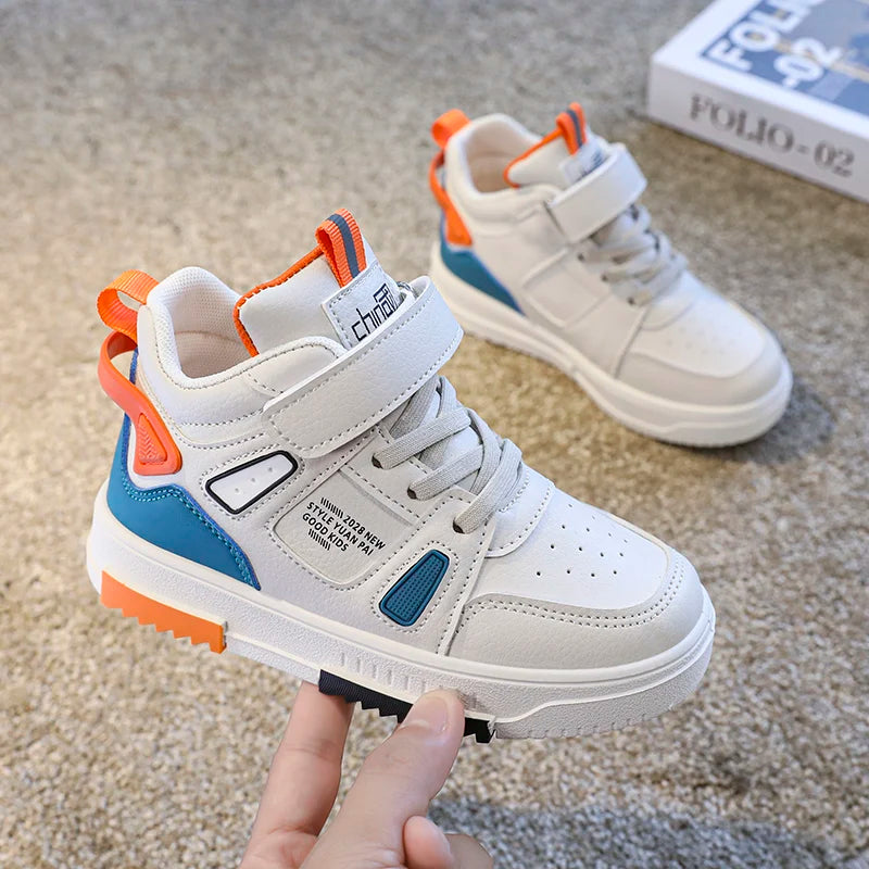 Waterproof, Non-slip Kids Casual Leather Sneakers childrensterritory