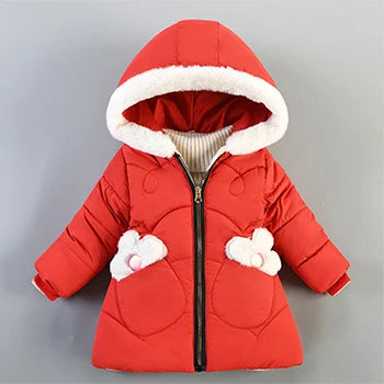 Kids Girls Warm Hooded Winter Jacket/Coat