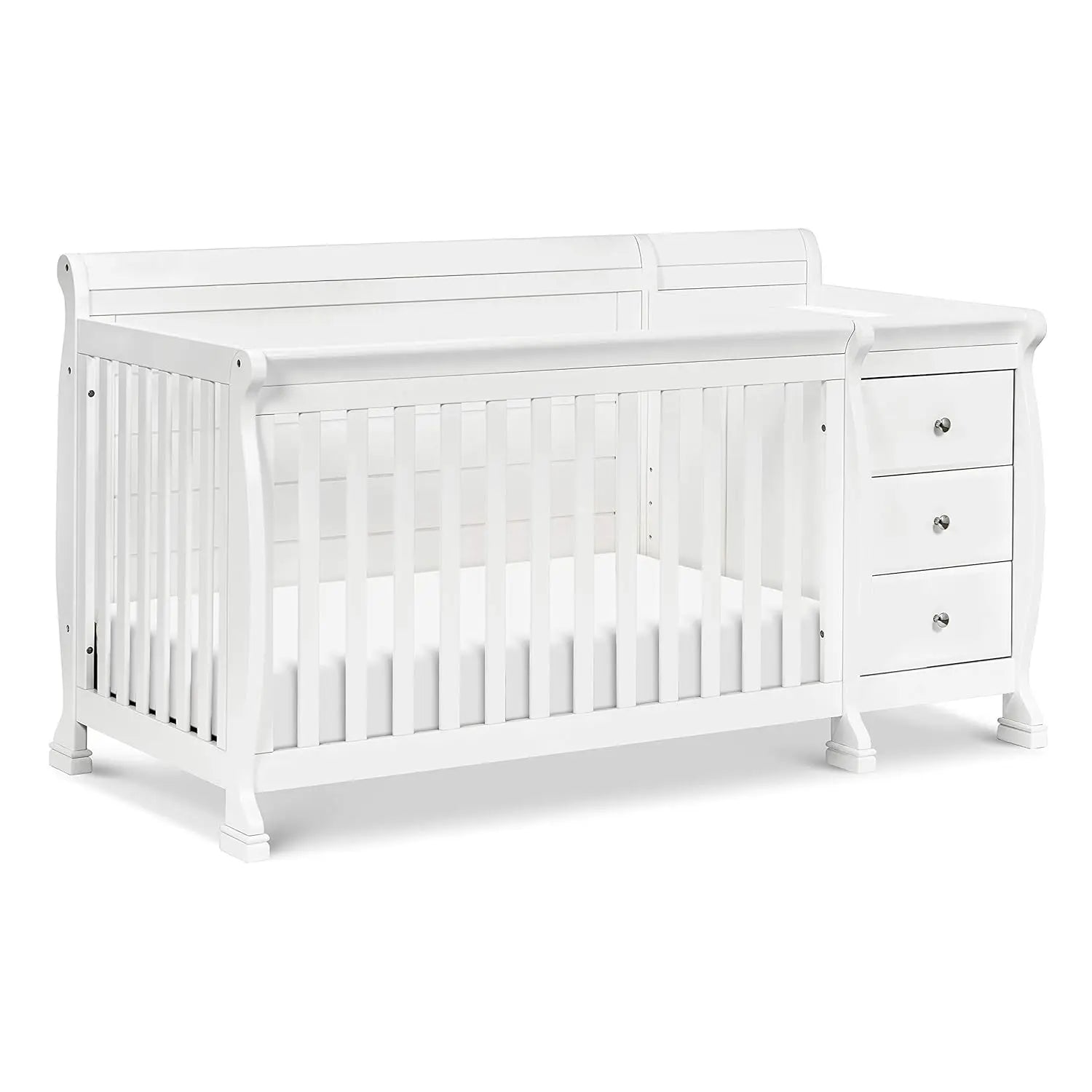 The 4-in-1 White Convertible Crib and Changer Combo childrensterritory