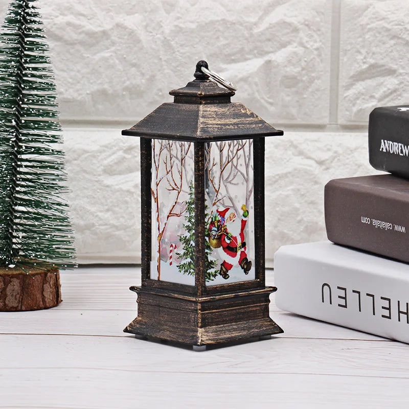 1pc Led Santa Claus, Snowman Hanging Lantern For Xmas