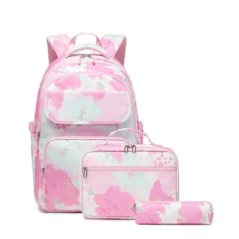 Tie-dye Print Waterproof School Bags Set of 3 for Teenage Girls