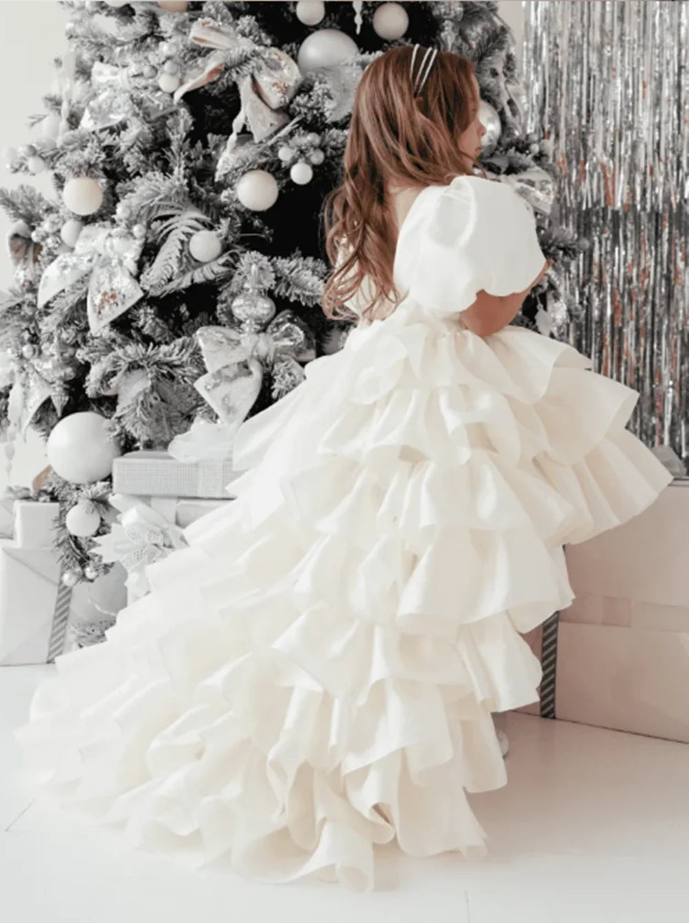 Baby/Kids Girls High Low Layered Tulle Evening Party Dresses childrensterritory