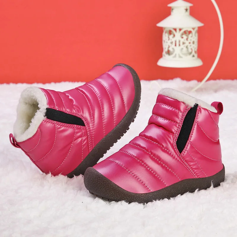 Warm Plush Leather Winter Snow Boots for KIds childrensterritory
