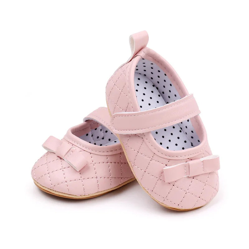 First Walkers Princess Girls Bow Knot Soft Sole Shoes childrensterritory