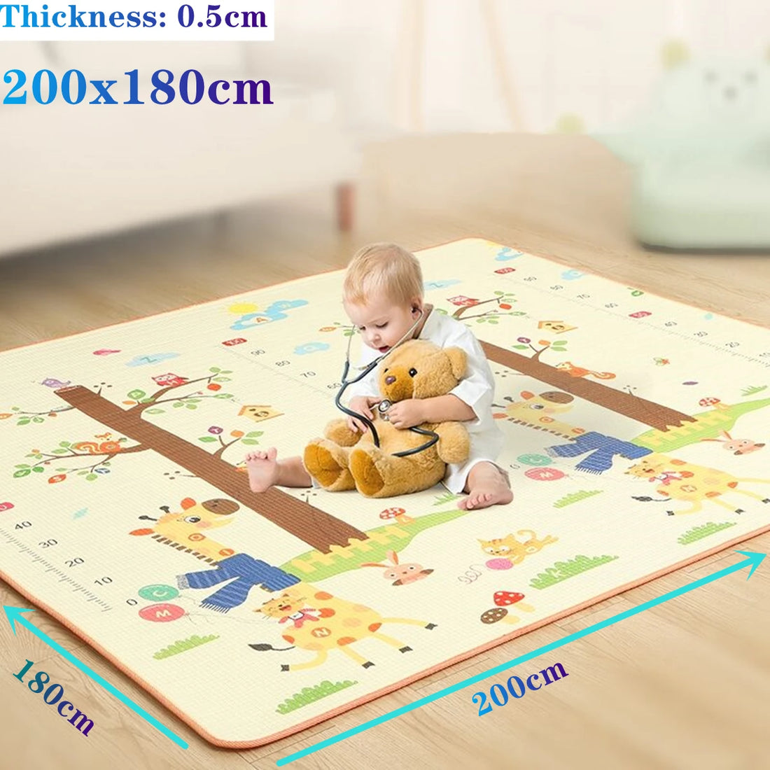 Fold-able Cartoon Play Mat/Rug for Baby Room