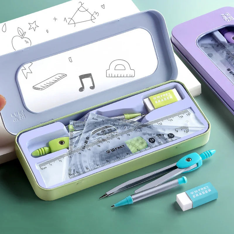 7 Pcs/set Multi-Functional Mathematical Rulers Set childrensterritory