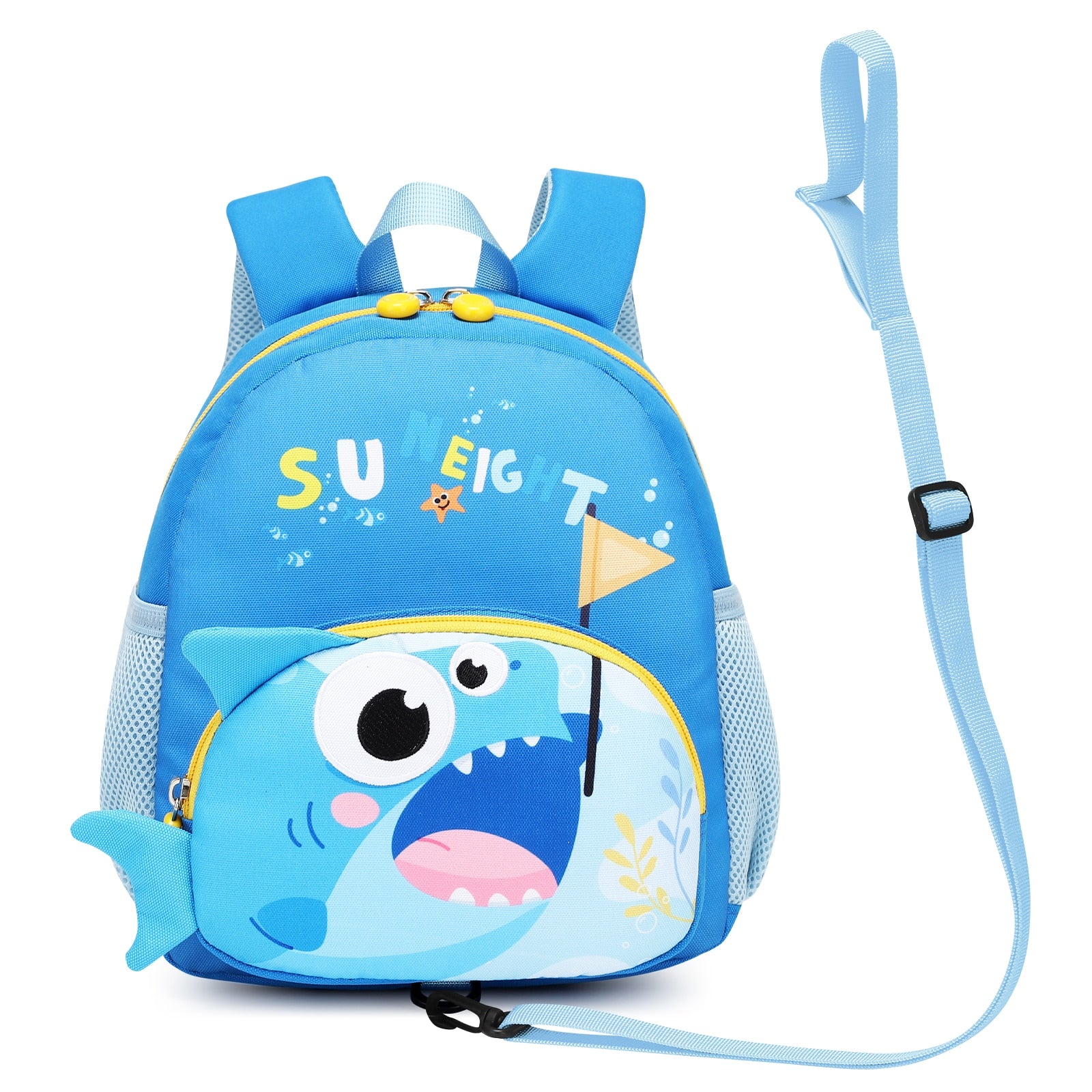 3D Cartoon Deisgn Kids School Backpacks with Traction Line childrensterritory