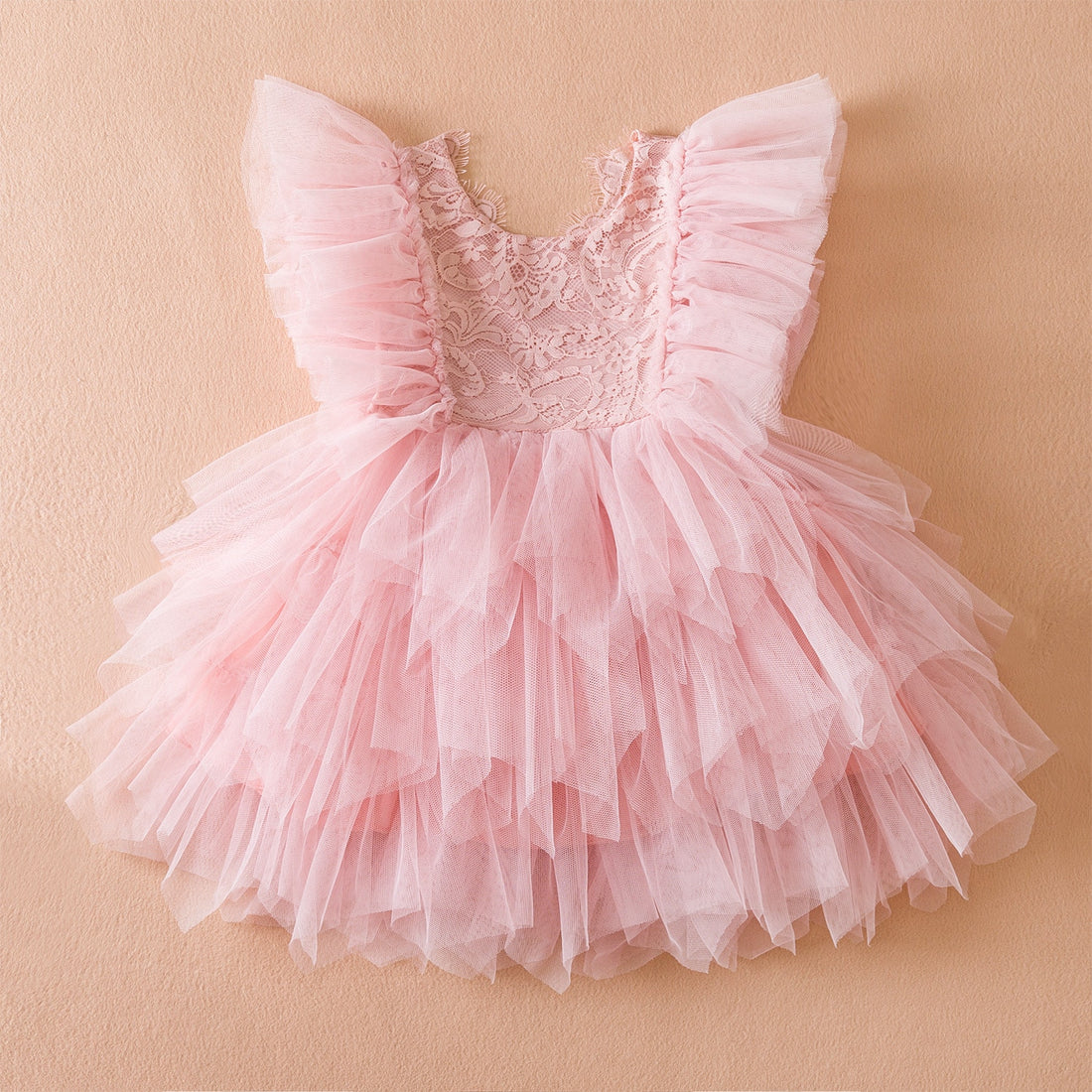 Baby Girl Ruffle Lace Tutu Princess Dress for Wedding and Birthday childrensterritory