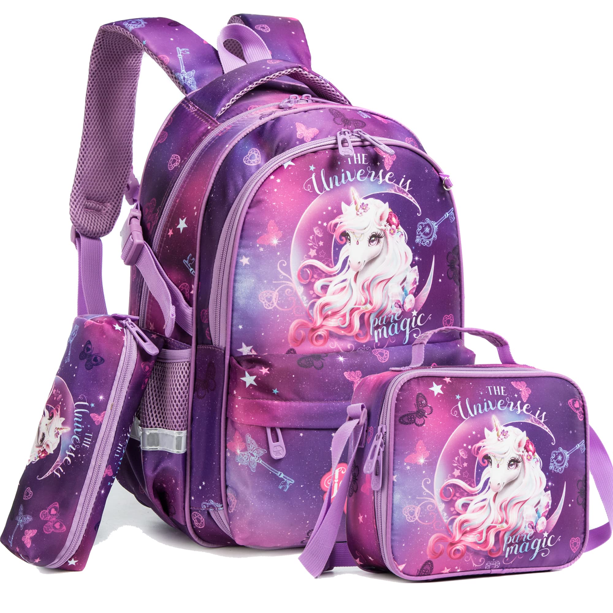 Kids 3pcs School Backpack of Astronaut and Dinosaurs Print childrensterritory