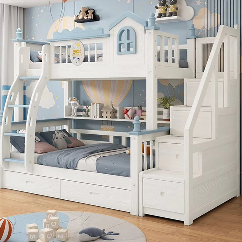 Modren Design High Small Double BunkBed with Storage childrensterritory