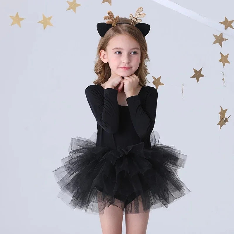 Tulle Puffy Tiered Long Tail Flower Girl Dresses For Wedding Party