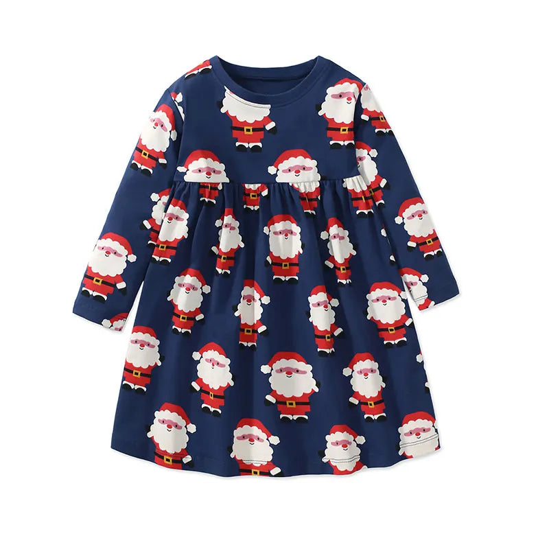 Kids Girls Floral Autumn Spring Casual Frocks childrensterritory