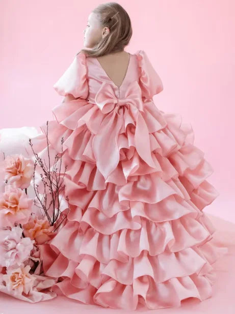 Baby/Kids Girls High Low Layered Tulle Evening Party Dresses childrensterritory