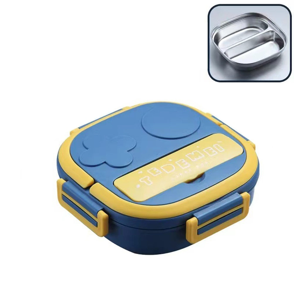 Portable Kids Lunch Box of Stainless Steel for Outings childrensterritory