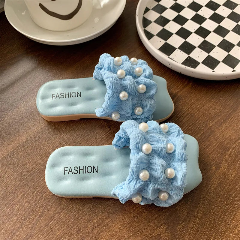 Korean Version Flat Summer Slippers for Kids Girls