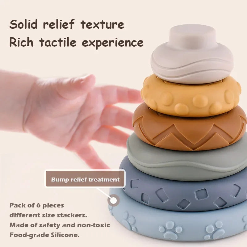 Baby Early Learning Silicone Building Blocks Montessori Toys