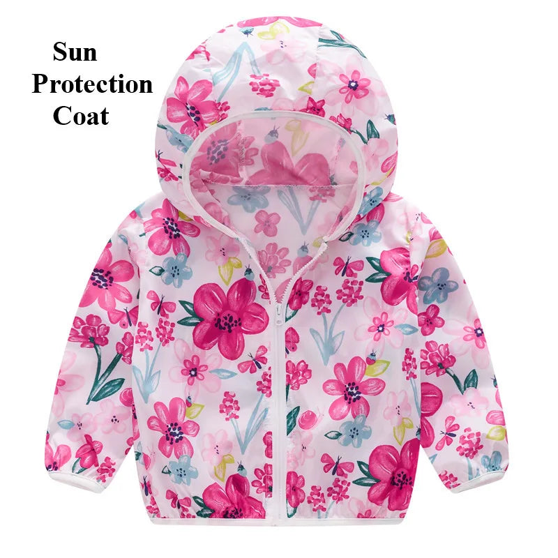 Toddler Girl Boy Hooded Sunscreen Outwear/Jacket childrensterritory