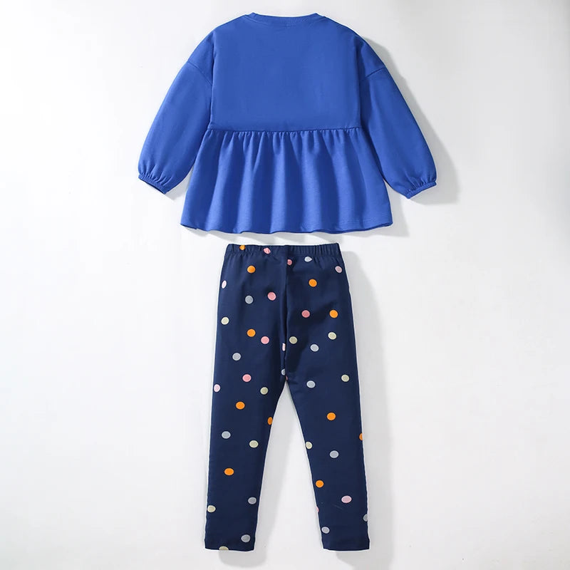 Kids Girls Cartoon Rainbow Sweatshirts and Legging Sets childrensterritory