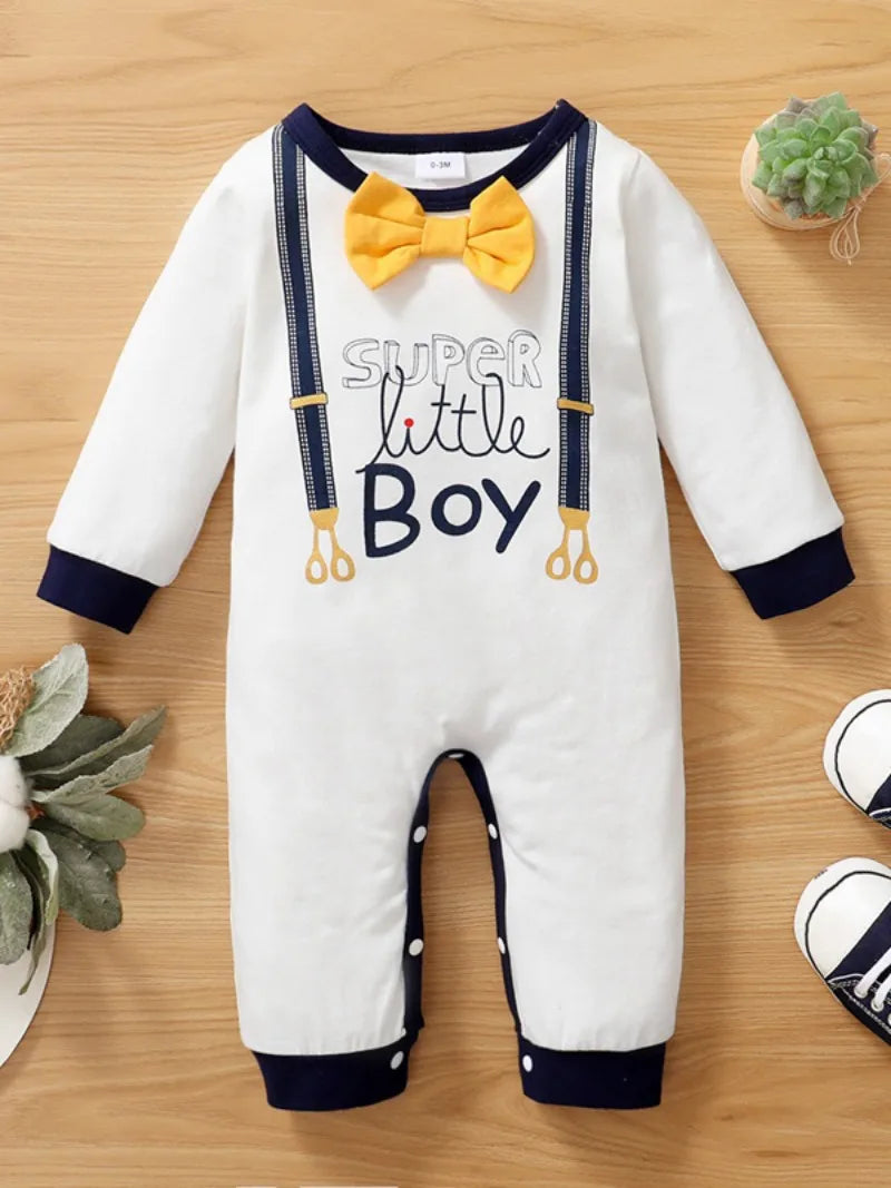 Short Sleeve Printed Baby Boy Romper