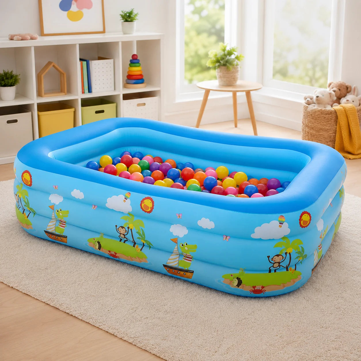 Rectangular Large Inflatable Swimming Pool Kids Outdoor Toy