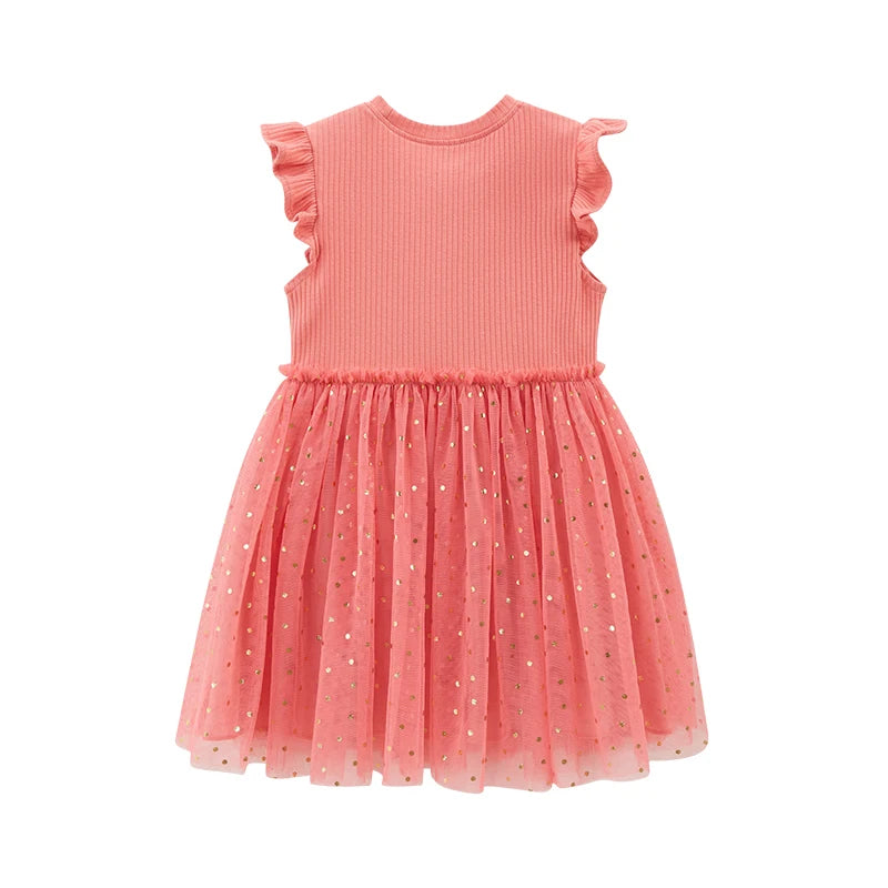 Kids Girls Cartoon Rabbit Embroidery Summer Party Dress childrensterritory