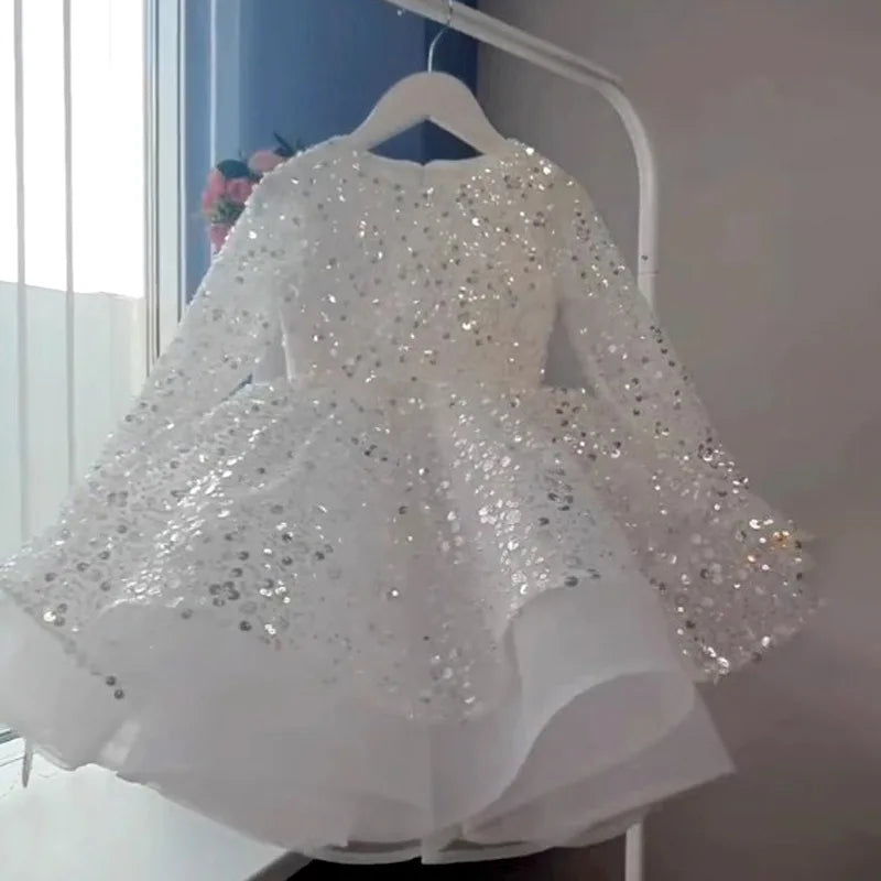 Baby/Kids Girls Sparkly Sequins Tutu Birthday Party Dress