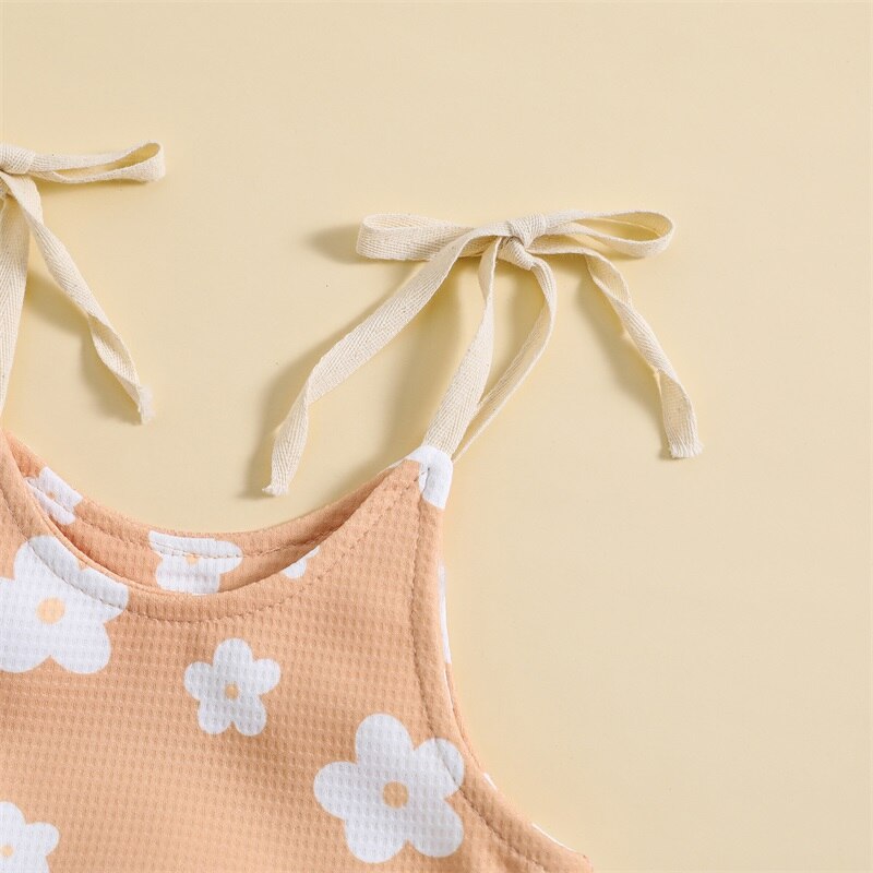 Baby Girl Floral Print Sleeveless Summer Bodysuit childrensterritory