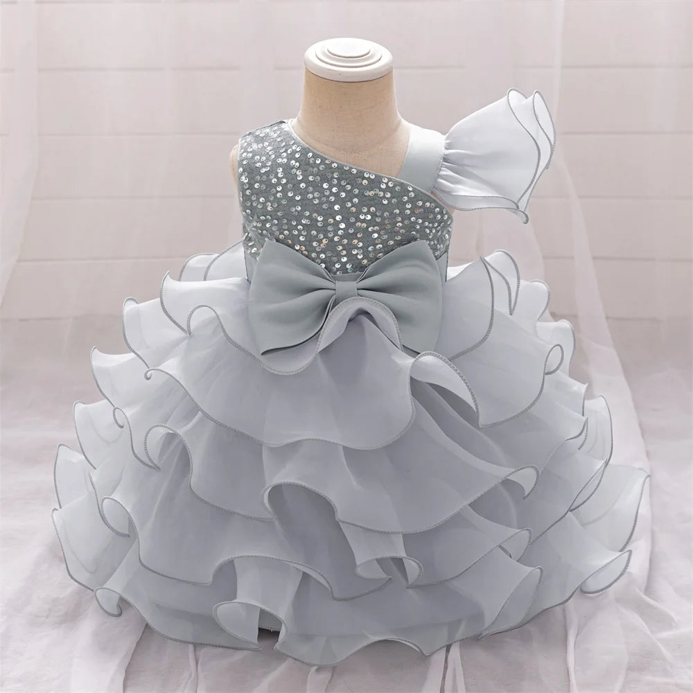 Toddler Girls Sequin Cake Design Summer Birthday Dresses childrensterritory